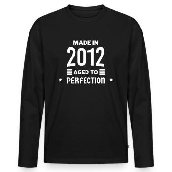 Made in aged to perfection 2012 - T-shirt manches longues Premium bio Homme - noir - Devant - Nico (187cm)