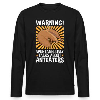 Talk about anteater South America Anteaters - Men's Premium Organic Long Sleeve Shirt - black - Front - Nico (187cm)