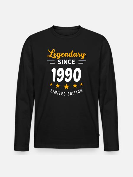 Legendary since 1990 - Men's Premium Organic Long Sleeve Shirt - black