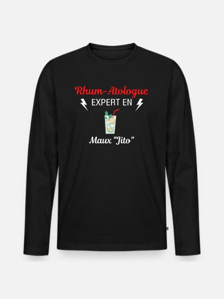 Rhum-Atologue - T-shirt manches longues Premium bio Homme - noir