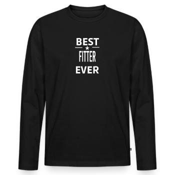 Best Ever FITTER - T-shirt manches longues Premium bio Homme - noir - Devant - Nico (187cm)
