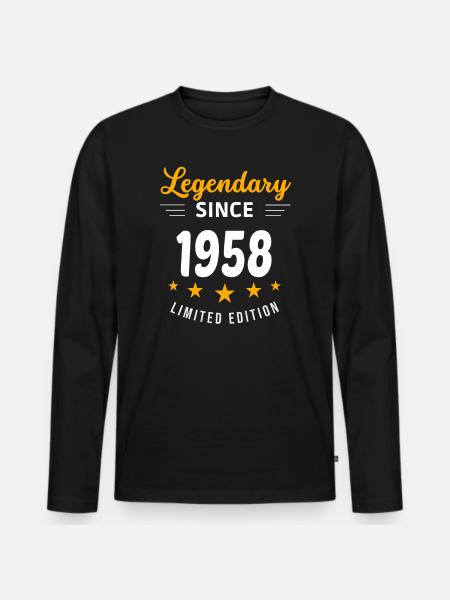 Legendary since 1958 - Men's Premium Organic Long Sleeve Shirt - black