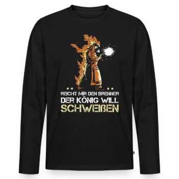 Lustig Metallbauer Schweißen Schweißer - Männer Premium Bio Langarmshirt - Schwarz - Vorne - Nico (187cm)