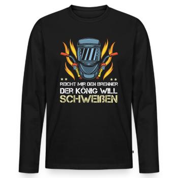 Lustig Metallbauer Schweißen Schweißer - Männer Premium Bio Langarmshirt - Schwarz - Vorne - Nico (187cm)
