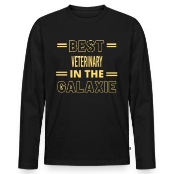 Best Ever IN THE GALAXIE VETERINARY - Men's Premium Organic Long Sleeve Shirt - black - Front - Nico (187cm)