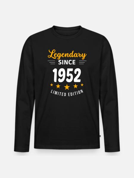 Legendär seit 1952 - Männer Premium Bio Langarmshirt - Schwarz