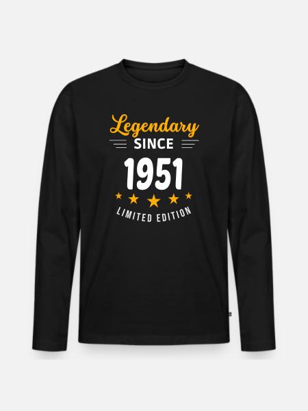 Legendary since 1951 - Men's Premium Organic Long Sleeve Shirt - black