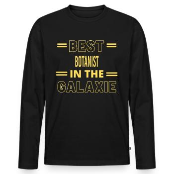 Le meilleur botaniste de tous les temps dans la galaxie - T-shirt manches longues Premium bio Homme - noir - Devant - Nico (187cm)