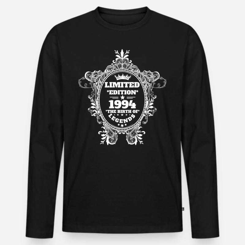 1994 - Männer Premium Bio Langarmshirt - Schwarz