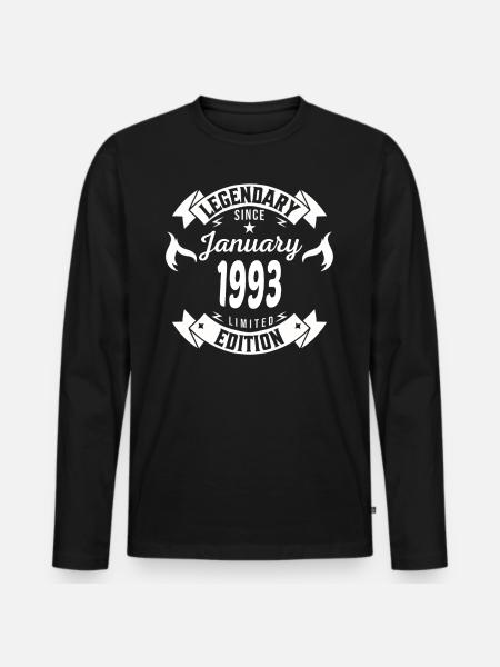 Legendary since January 1993 - Men's Premium Organic Long Sleeve Shirt - black