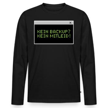 Informatiker Informatik Programmierer Entwickler - Männer Premium Bio Langarmshirt - Schwarz - Vorne - Nico (187cm)