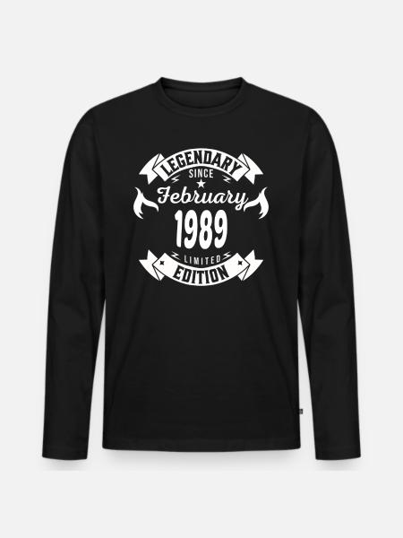 Legendary since february 1989 - Men's Premium Organic Long Sleeve Shirt - black