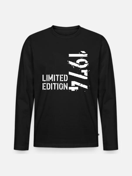 LIMITIERTE AUFLAGE 1974 - Männer Premium Bio Langarmshirt - Schwarz