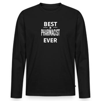 Bester APOTHEKER aller Zeiten - Männer Premium Bio Langarmshirt - Schwarz - Vorne - Nico (187cm)