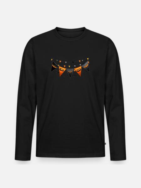 Spooky Halloween: Cool pumpkin clothing - Men's Premium Organic Long Sleeve Shirt - black