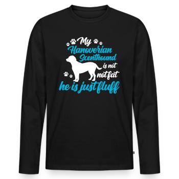 Le Sweathound hanovrien est tout simplement moelleux - T-shirt manches longues Premium bio Homme - noir - Devant - Nico (187cm)