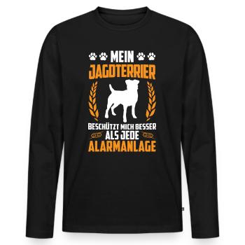 Chien de chasse Hunting Terrier Protect Me Chien de chasse allemand - T-shirt manches longues Premium bio Homme - noir - Devant - Nico (187cm)