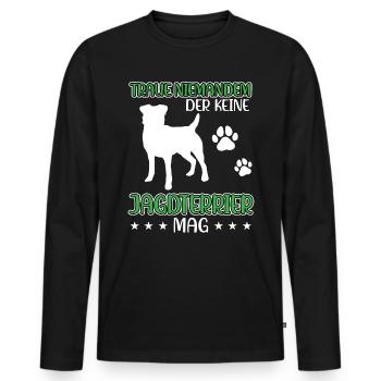 Les terriers de chasse ne font pas confiance aux chiens de chasse allemands - T-shirt manches longues Premium bio Homme - noir - Devant - Nico (187cm)