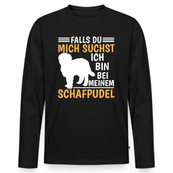 I'm with my Sheep Poodle Old German Herding Dog - Men's Premium Organic Long Sleeve Shirt - black - Front - Nico (187cm)