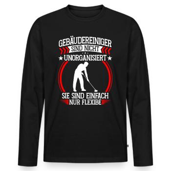 Building cleaners not disorganized window cleaners - Men's Premium Organic Long Sleeve Shirt - black - Front - Nico (187cm)