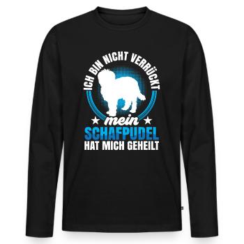 Sheep Poodle Healed Me Old German Herding Dog - Men's Premium Organic Long Sleeve Shirt - black - Front - Nico (187cm)