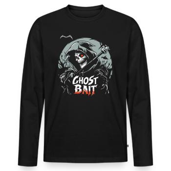 Appât fantôme Grim Reaper Appât fantôme | Paranormal - T-shirt manches longues Premium bio Homme - noir - Devant - Nico (187cm)