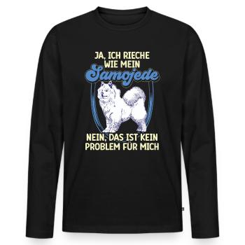 Samoyed Samoyed Spitz Smell of Samoyed - Men's Premium Organic Long Sleeve Shirt - black - Front - Nico (187cm)