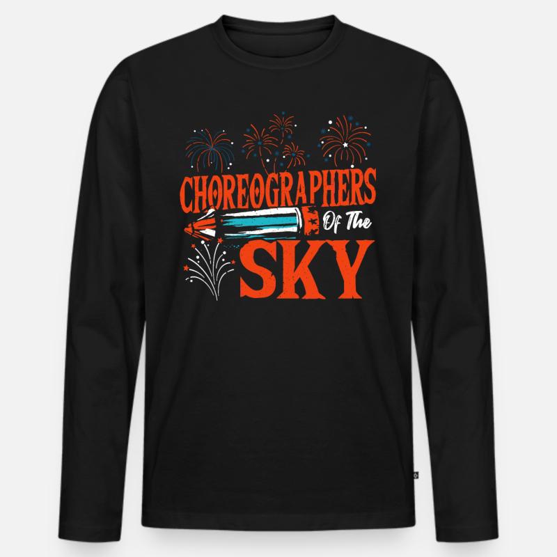 Fireworks Fire Marshal Pyro Crew - Männer Premium Bio Langarmshirt - Schwarz