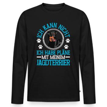 Plans pour mon Chien de chasse allemand Terrier de chasse - T-shirt manches longues Premium bio Homme - noir - Devant - Nico (187cm)