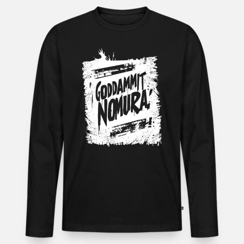 Goddammit Nomura – Graffiti Design - Männer Premium Bio Langarmshirt - Schwarz