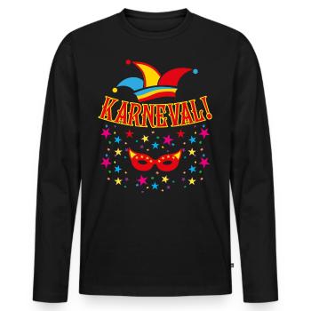09 Carnival - Men's Premium Organic Long Sleeve Shirt - black - Front - Nico (187cm)