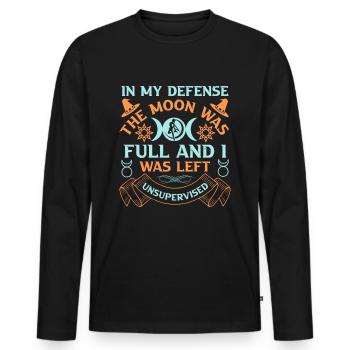 Wiccan Pagan Et Occulte Vêtements Wicca - T-shirt manches longues Premium bio Homme - noir - Devant - Nico (187cm)