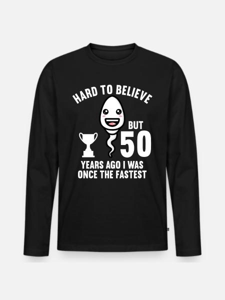 50 Jahre vor 50 Jahren schnellste 50. Geburtstag - Ekologisk långärmad premium-T-shirt herr - svart