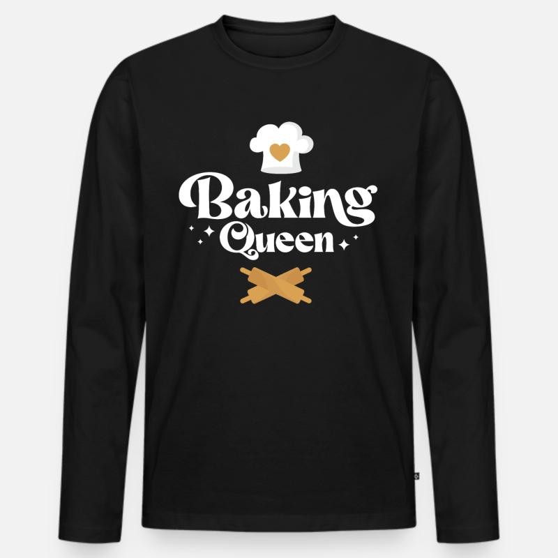 Bake Baking Baking Queen - Men's Premium Organic Long Sleeve Shirt - black