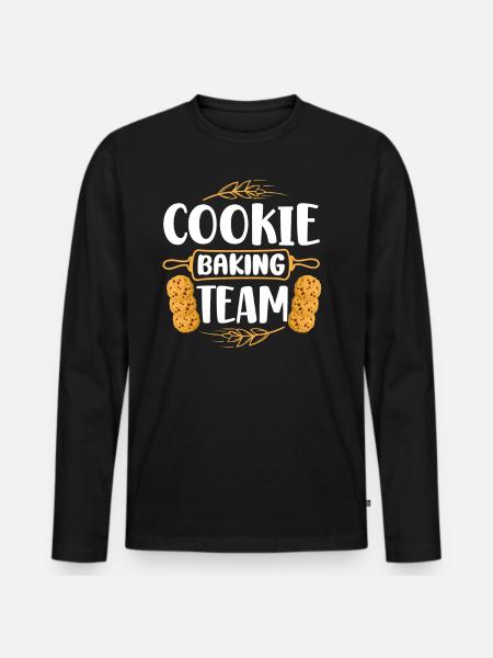 Bake Baking Cookie d’équipe Cookie - T-shirt manches longues Premium bio Homme - noir