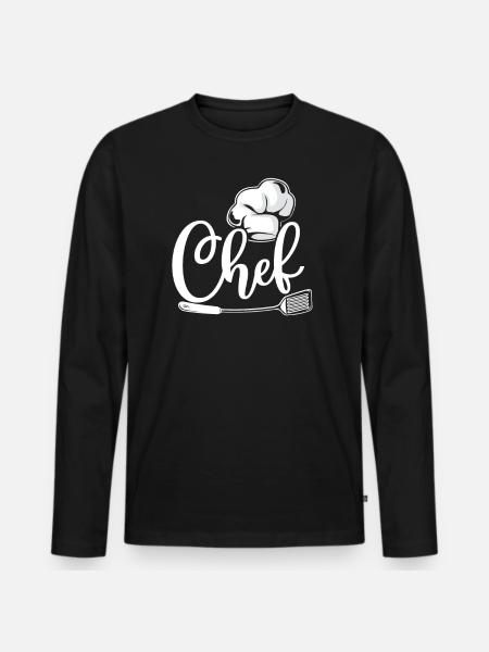 Cooking Cook Kitchen Chef Chef - Men's Premium Organic Long Sleeve Shirt - black