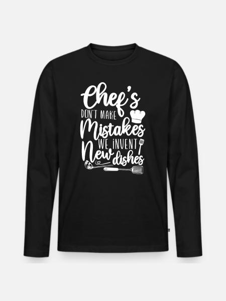 Cooking Cook Kitchen Chef Chefs - Men's Premium Organic Long Sleeve Shirt - black