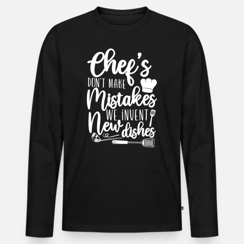 Cooking Cook Kitchen Chef Chefs - Men's Premium Organic Long Sleeve Shirt - black