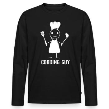 Cooking Cook Kitchen Chef Cooking - Männer Premium Bio Langarmshirt - Schwarz - Vorne - Nico (187cm)