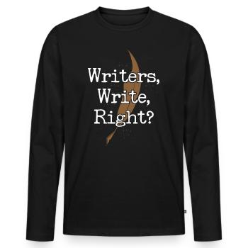 Writing Novel Writer & Published - Männer Premium Bio Langarmshirt - Schwarz - Vorne - Nico (187cm)