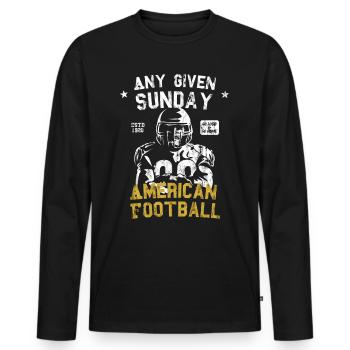 Any given Sunday - American Football - Men's Premium Organic Long Sleeve Shirt - black - Front - Nico (187cm)