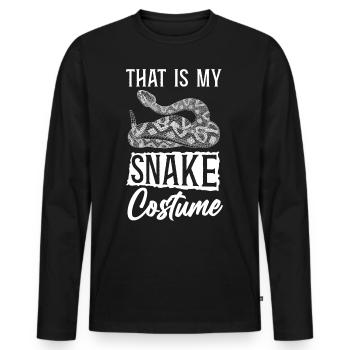 Serpent serpent qui est mon serpent - T-shirt manches longues Premium bio Homme - noir - Devant - Nico (187cm)