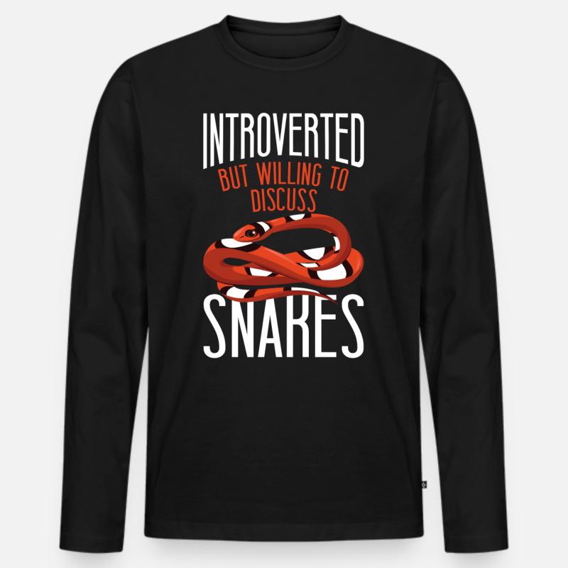 Snake Serpent Introverted But - Männer Premium Bio Langarmshirt - Schwarz