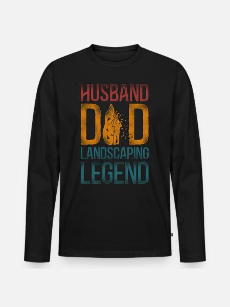 Landscaper Landscaping Landscape - Men's Premium Organic Long Sleeve Shirt - black