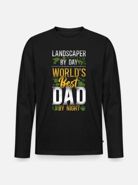 Landscaper Landscaping Landscape - Men's Premium Organic Long Sleeve Shirt - black