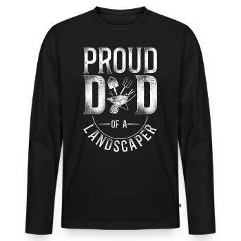 Landscaper Landscaping Landscape - Men's Premium Organic Long Sleeve Shirt - black - Front - Nico (187cm)