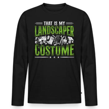 Landscaper Landscaping Landscape - Men's Premium Organic Long Sleeve Shirt - black - Front - Nico (187cm)