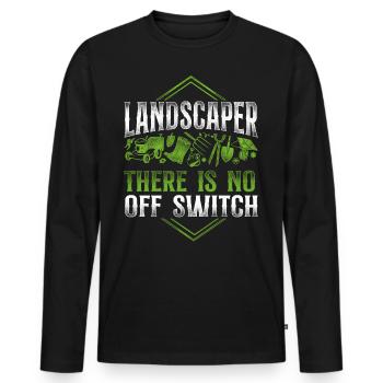 Landscaper Landscaping Landscape - Men's Premium Organic Long Sleeve Shirt - black - Front - Nico (187cm)