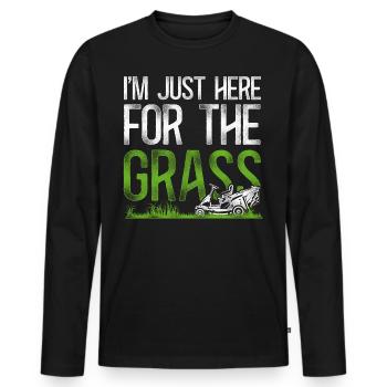 Landscaper Landscaping Landscape - Men's Premium Organic Long Sleeve Shirt - black - Front - Nico (187cm)