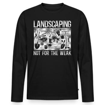Landscaper Landscaping Landscape - Men's Premium Organic Long Sleeve Shirt - black - Front - Nico (187cm)